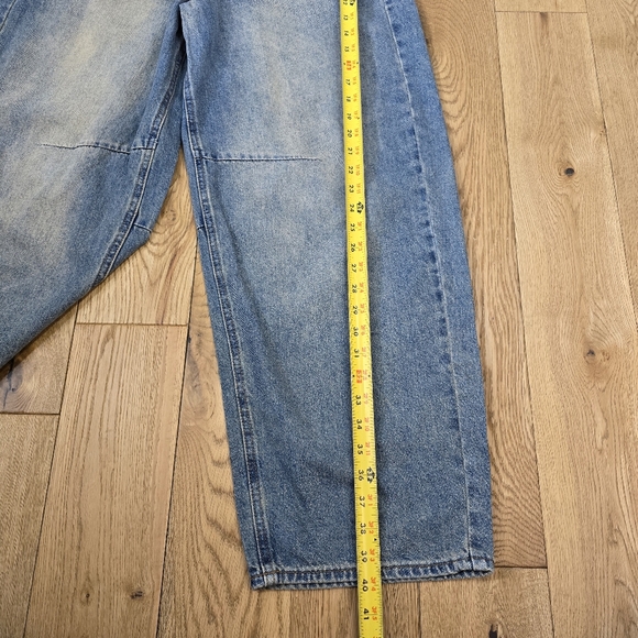 SONG Wide Leg High Rise Blue Muddy Wash Baggy Jeans Size 11 Or 30 - Picture 8 of 9